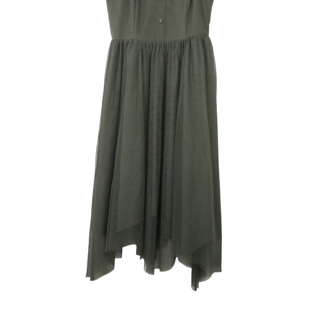 Shein Luxe Olive Green Sleeveless Spaghetti Strap Midi Dress Medium - Picture 3 of 8